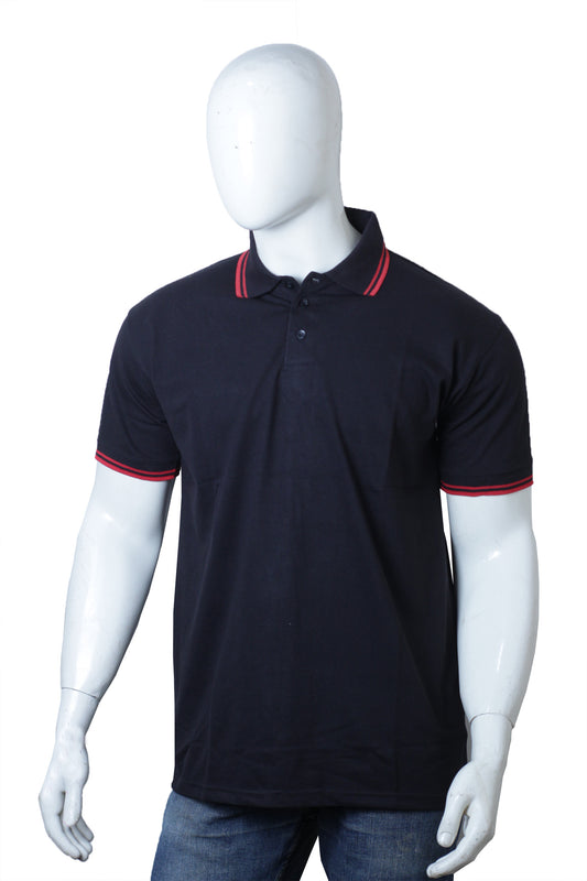Black Basic Polo Shirt (cotton piqué material)