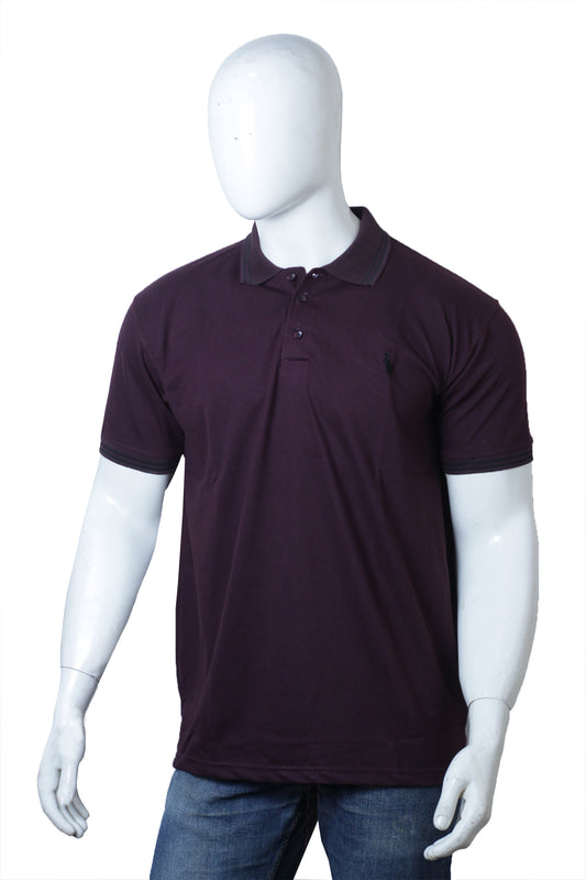 Dark Purple Basic Polo Shirt (cotton piqué material)