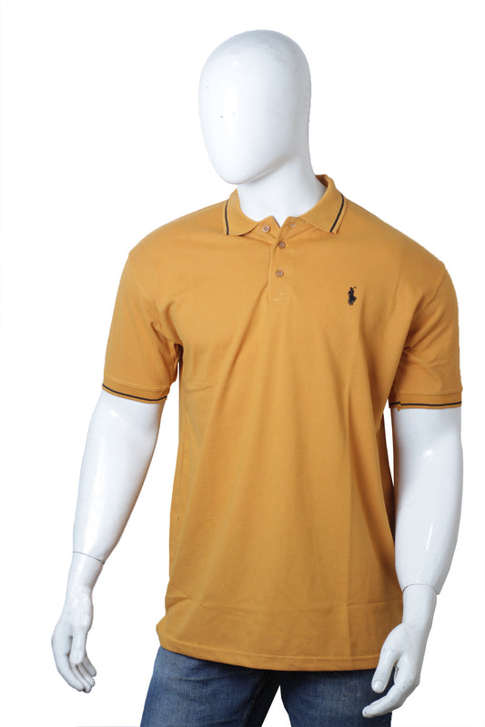 Mustard Basic Polo Shirt (cotton piqué material)