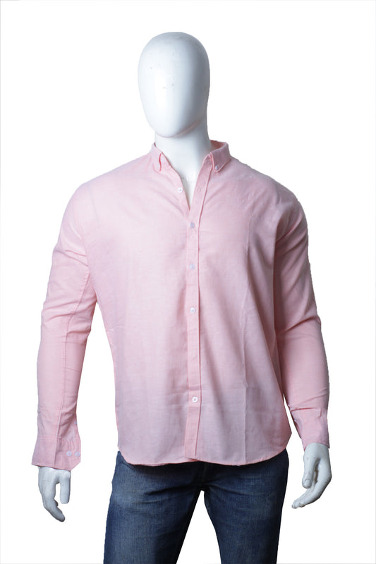 Pink Oxford Semi Formal Shirt (Premium Cotton)